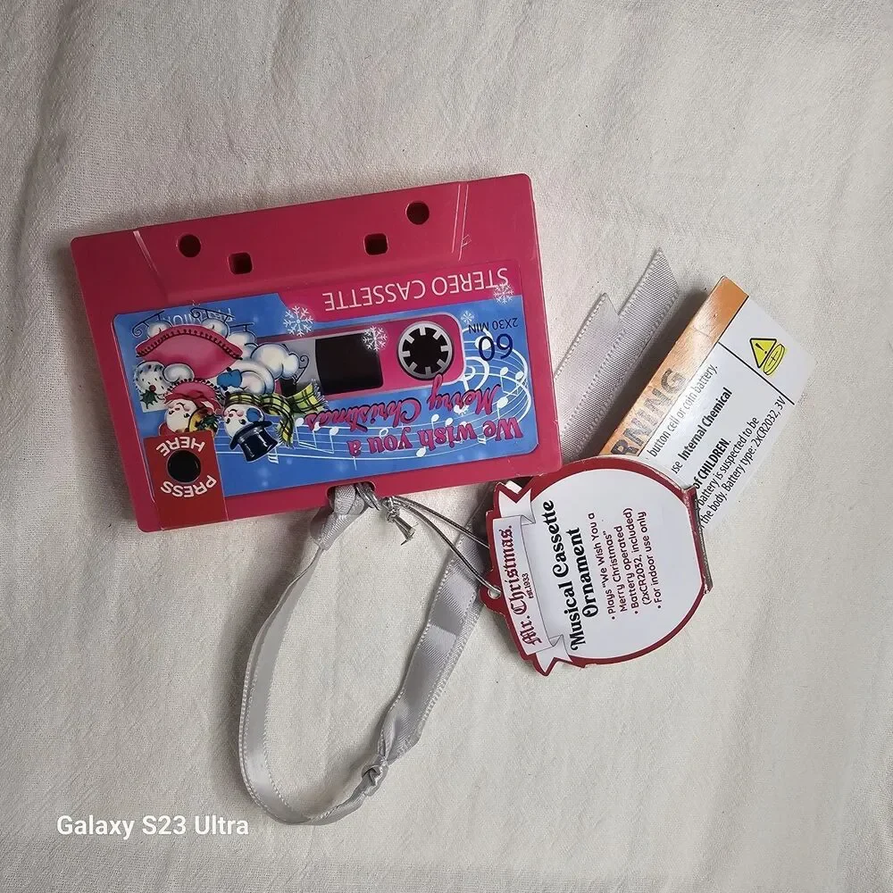 BRAND NEW Mr. Christmas Retro Musical Cassette Tape Ornament